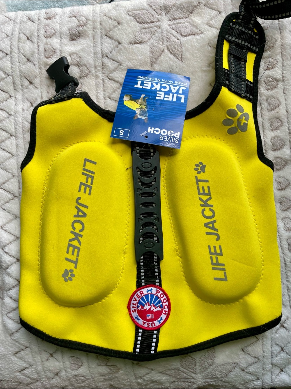 New Silver Pooch Life Jacket Small